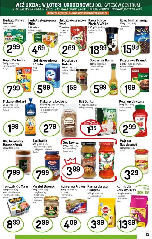 Gazetka promocyjna Delikatesy Centrum str. 13