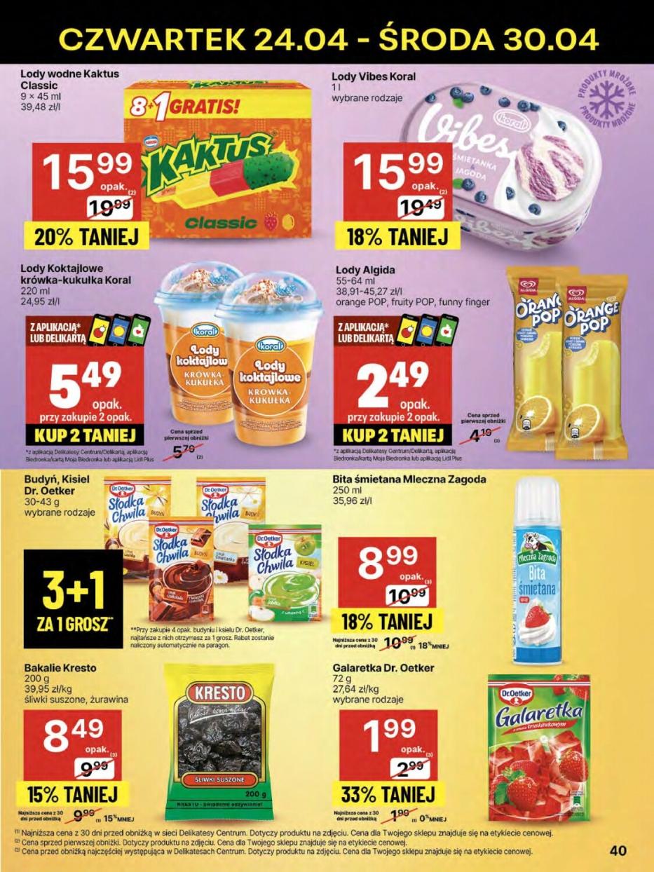 Gazetka promocyjna Delikatesy Centrum str. 40