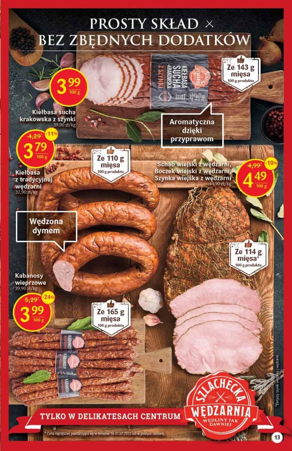 Gazetka promocyjna Delikatesy Centrum str. 13
