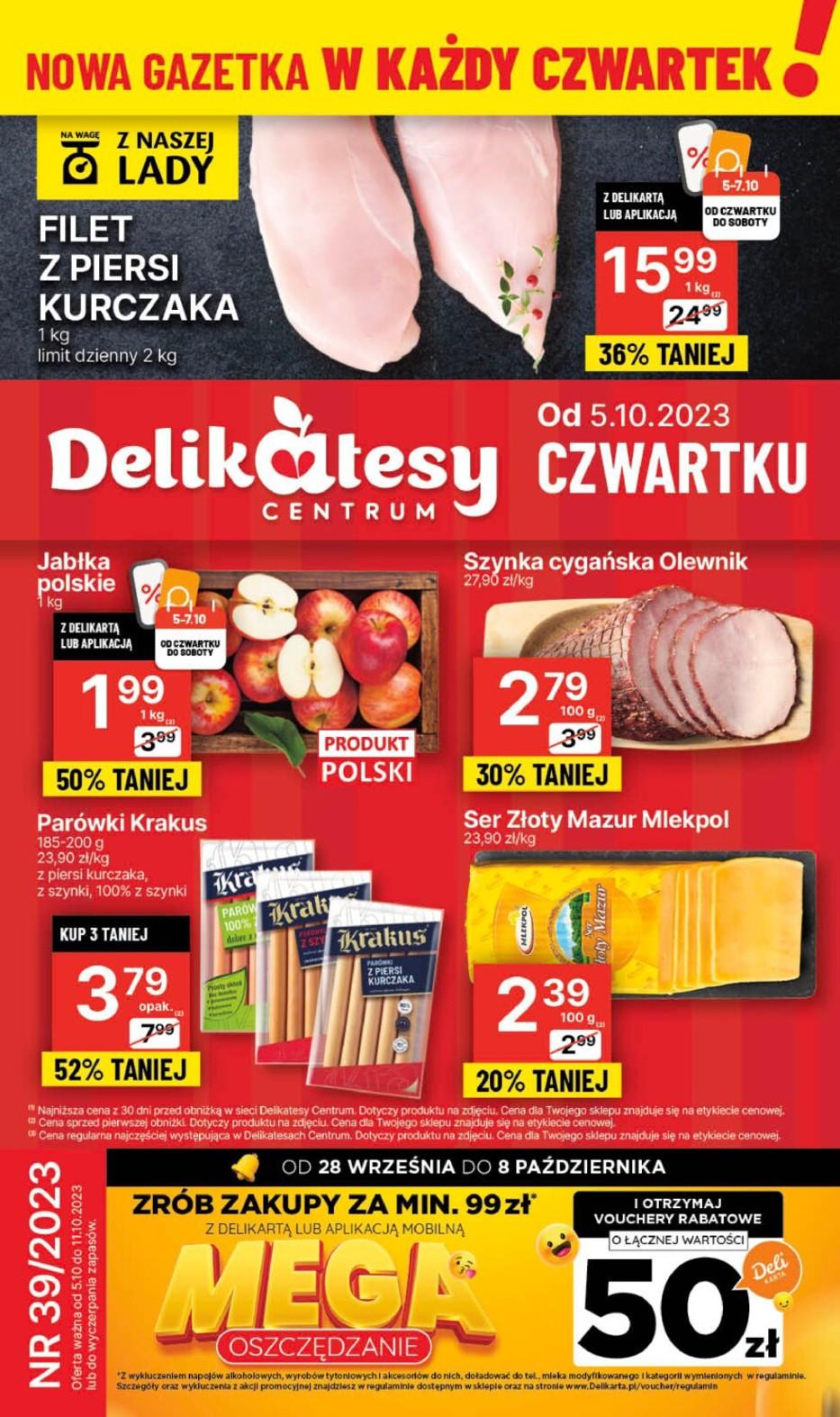 Gazetka promocyjna Delikatesy Centrum str. 1