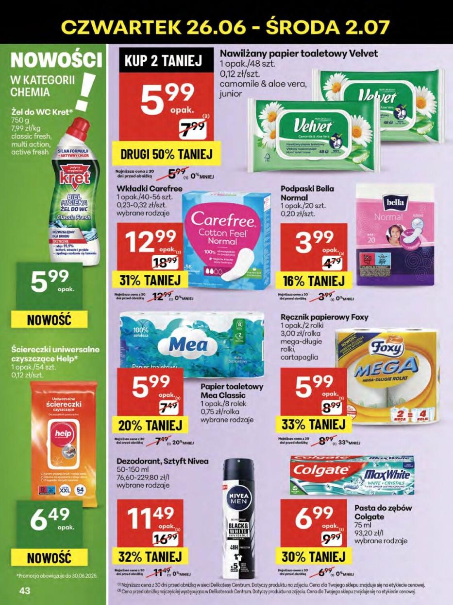 Gazetka promocyjna Delikatesy Centrum str. 43