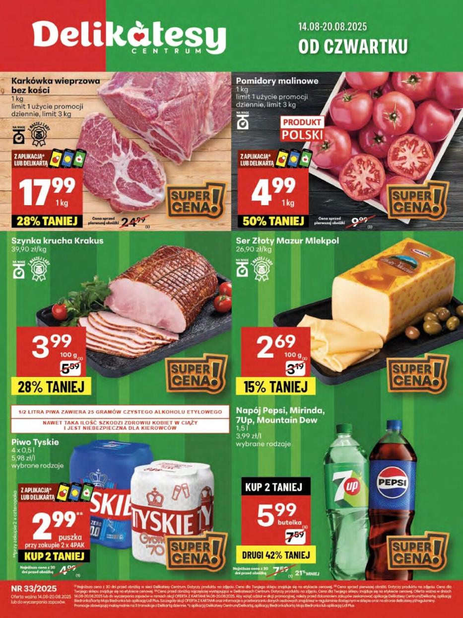 Gazetka promocyjna Delikatesy Centrum str. 1