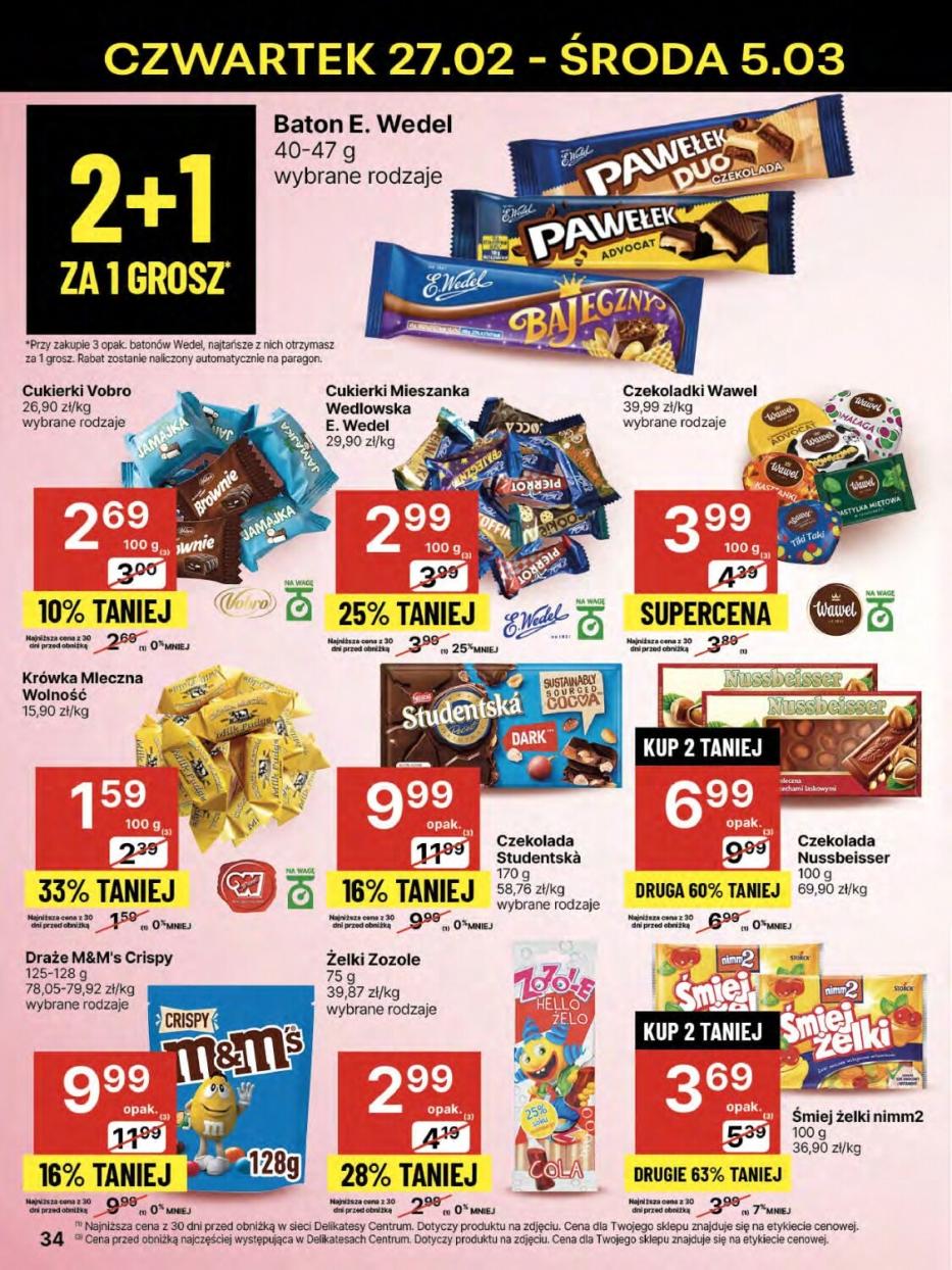 Gazetka promocyjna Delikatesy Centrum str. 34