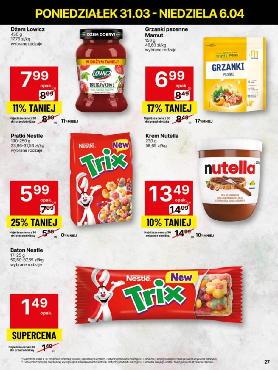 Gazetka promocyjna Delikatesy Centrum str. 27