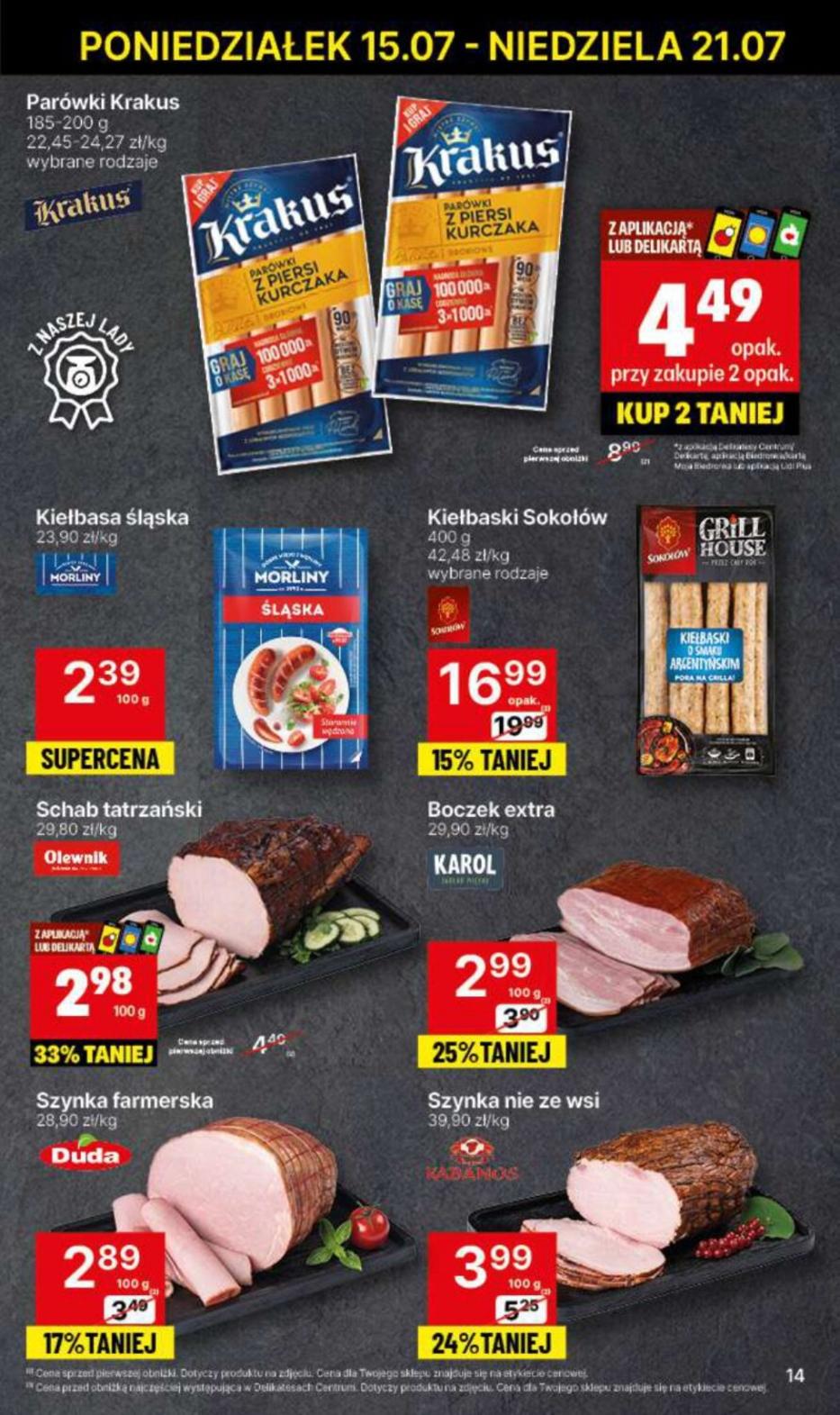 Gazetka promocyjna Delikatesy Centrum str. 14