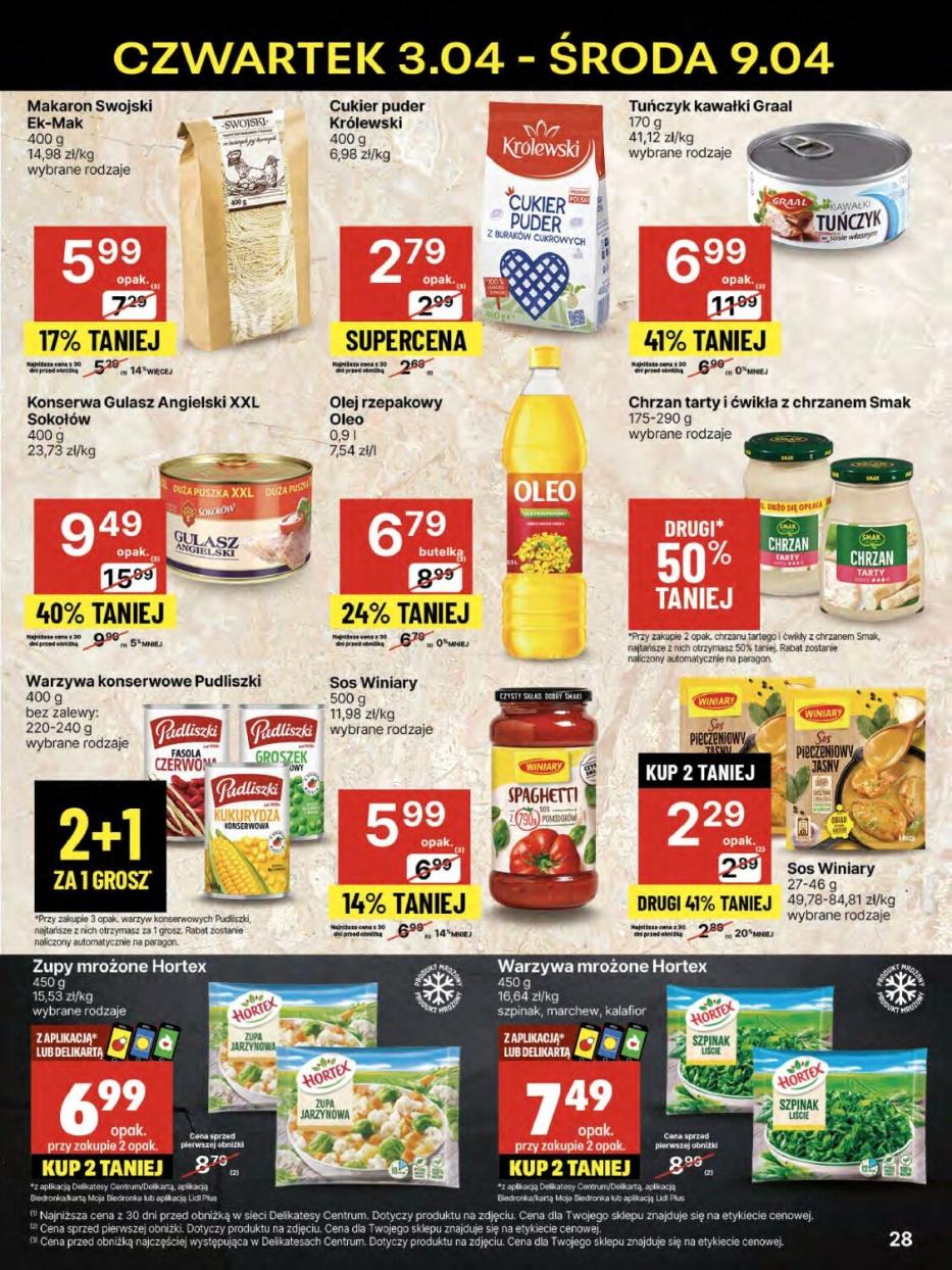 Gazetka promocyjna Delikatesy Centrum str. 28