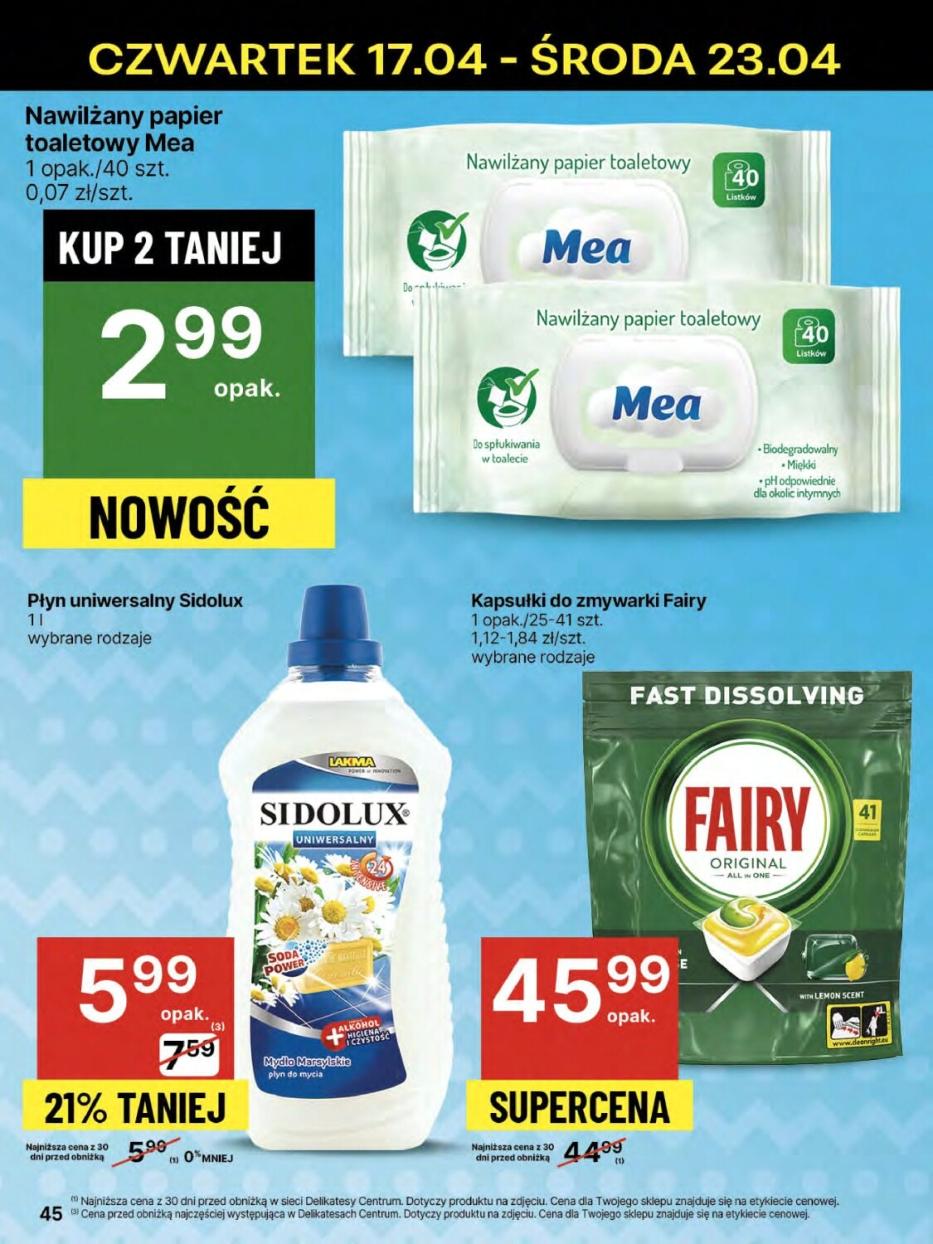 Gazetka promocyjna Delikatesy Centrum str. 45