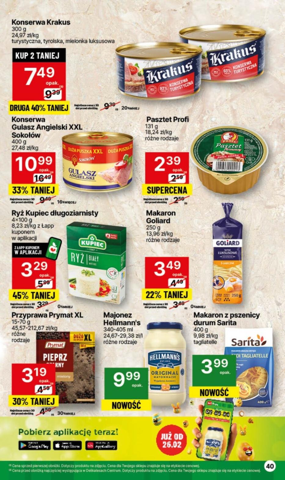 Gazetka promocyjna Delikatesy Centrum str. 40