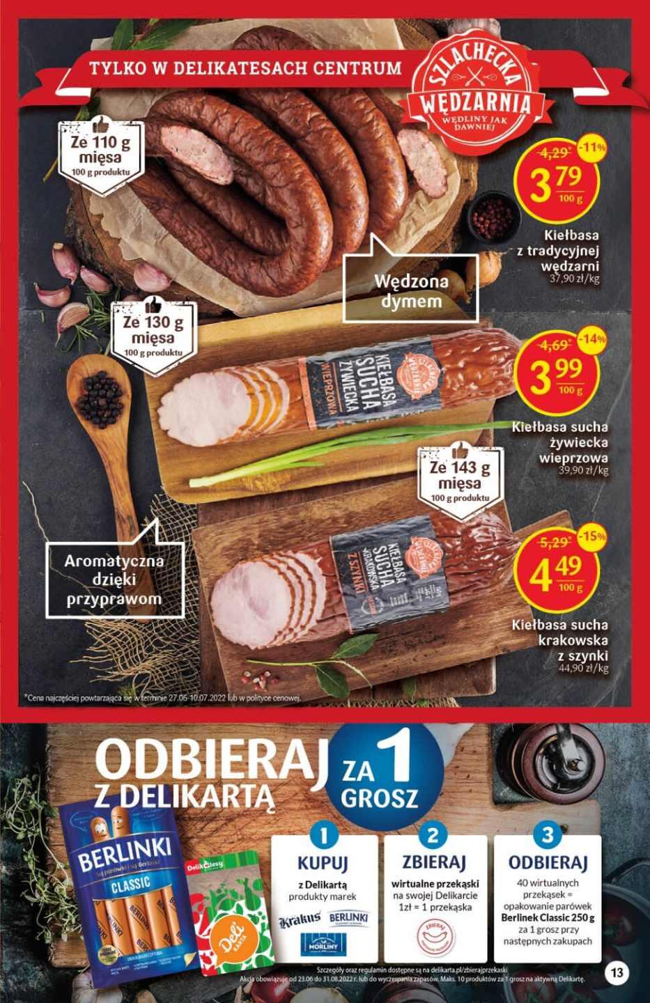 Gazetka promocyjna Delikatesy Centrum str. 13