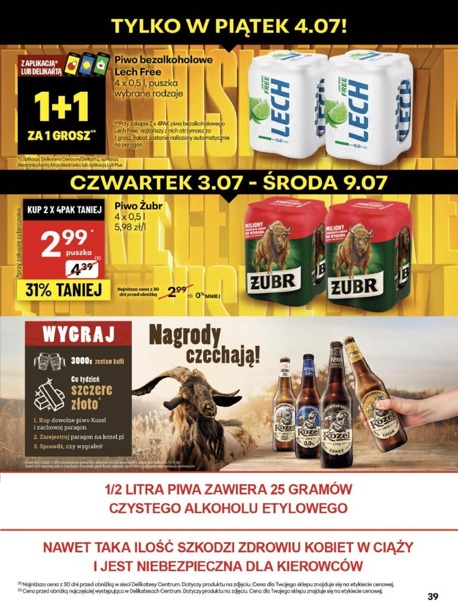 Gazetka promocyjna Delikatesy Centrum str. 39