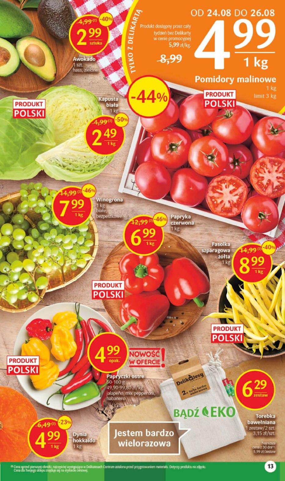 Gazetka promocyjna Delikatesy Centrum str. 13