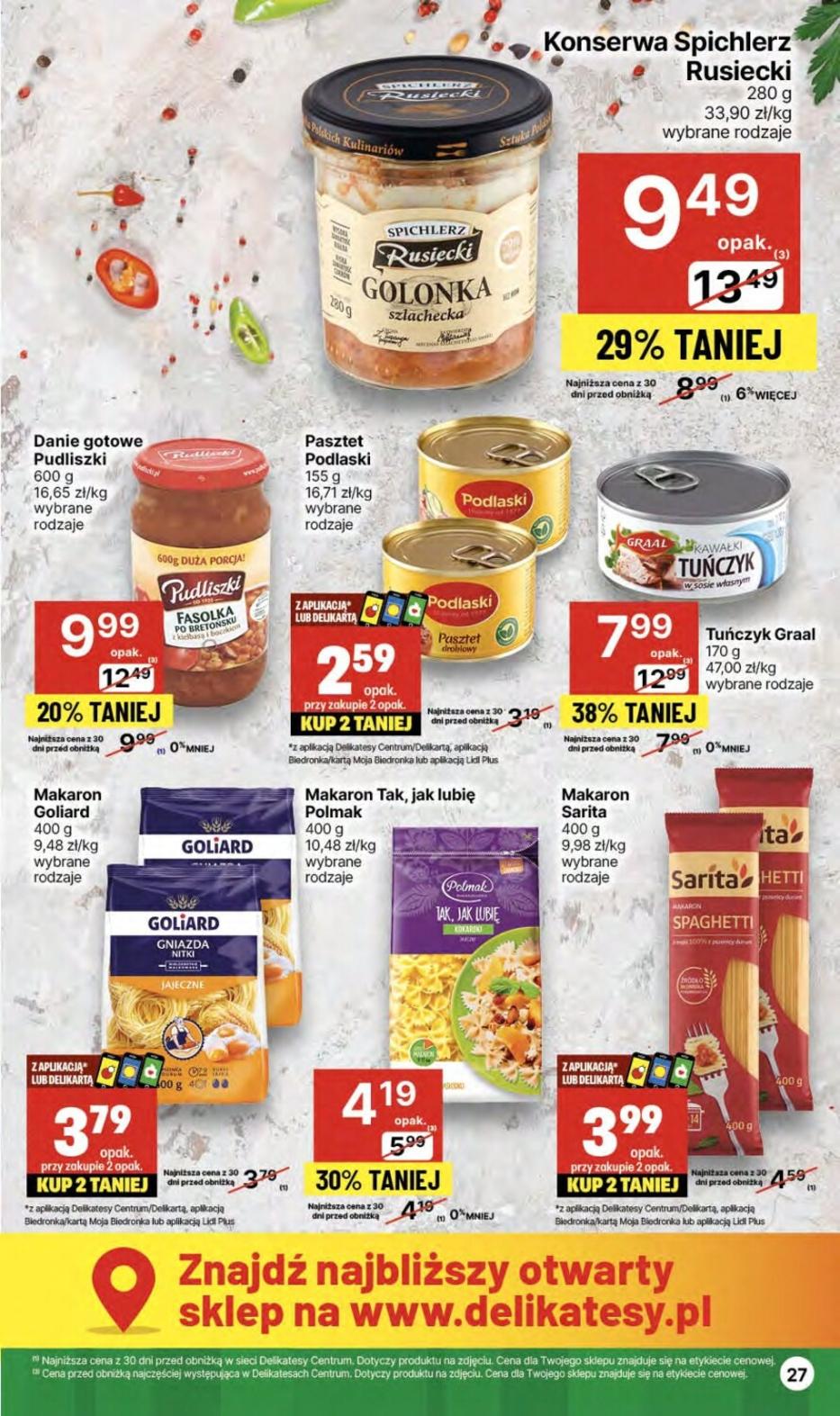 Gazetka promocyjna Delikatesy Centrum str. 27
