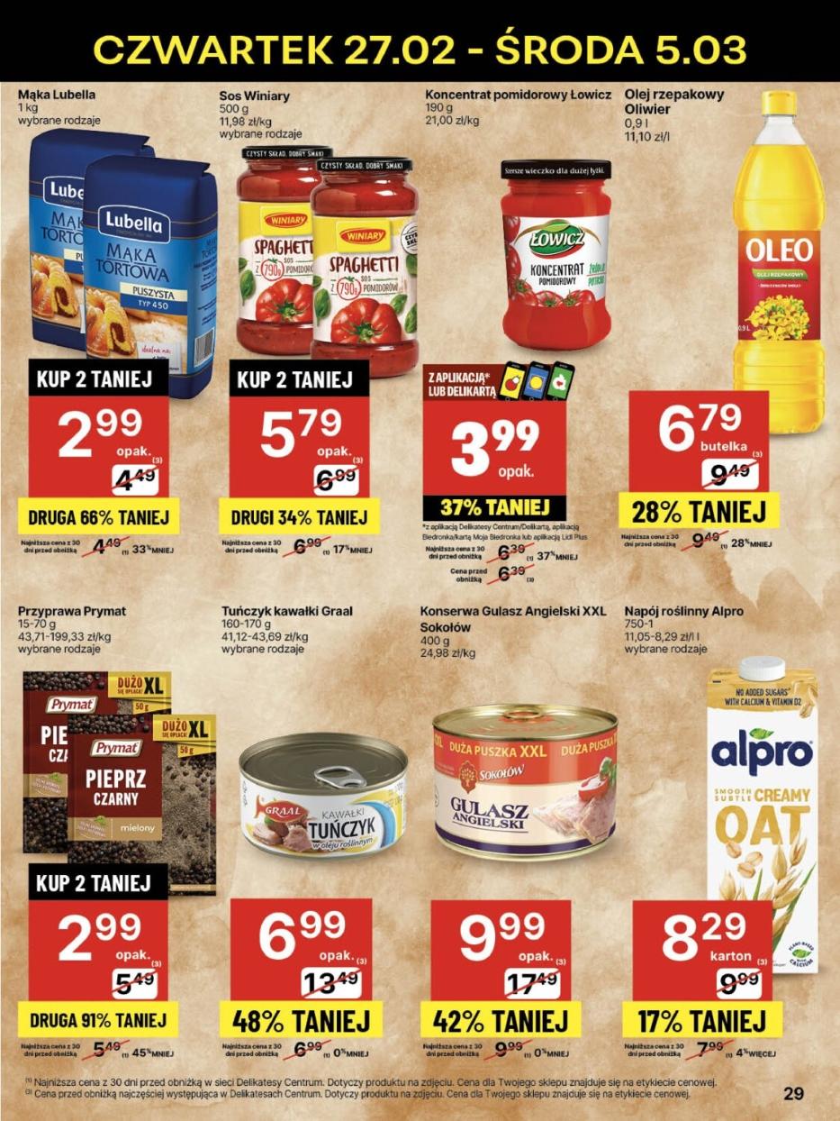 Gazetka promocyjna Delikatesy Centrum str. 29
