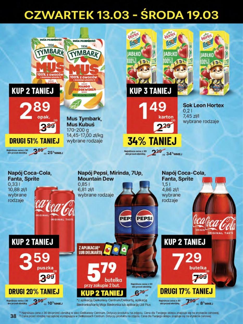 Gazetka promocyjna Delikatesy Centrum str. 38
