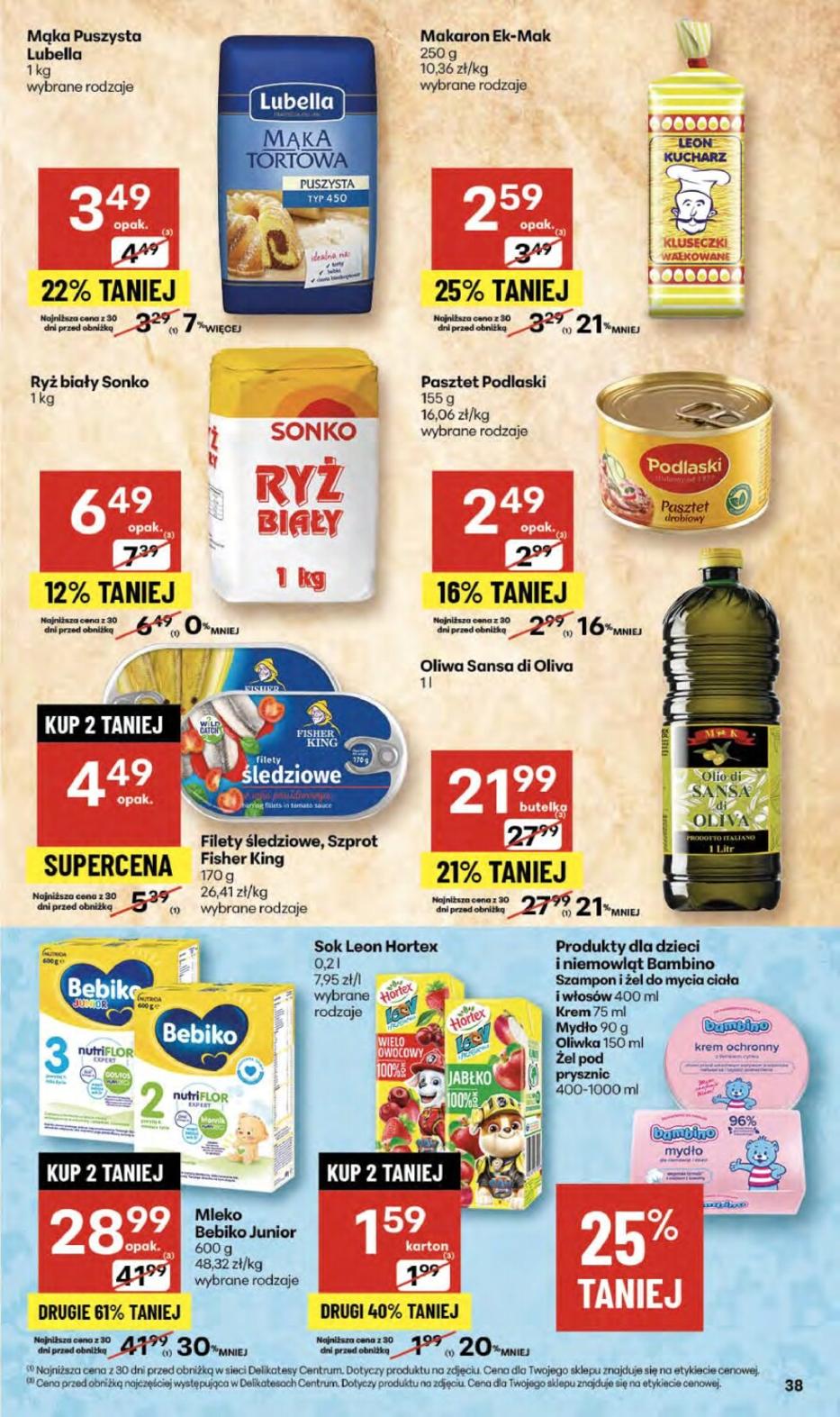 Gazetka promocyjna Delikatesy Centrum str. 38