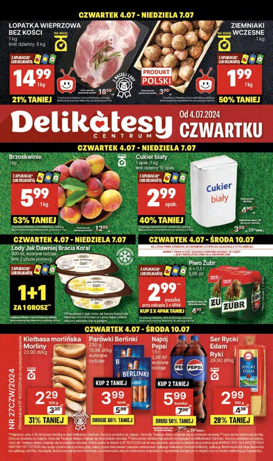 Gazetka promocyjna Delikatesy Centrum str. 1