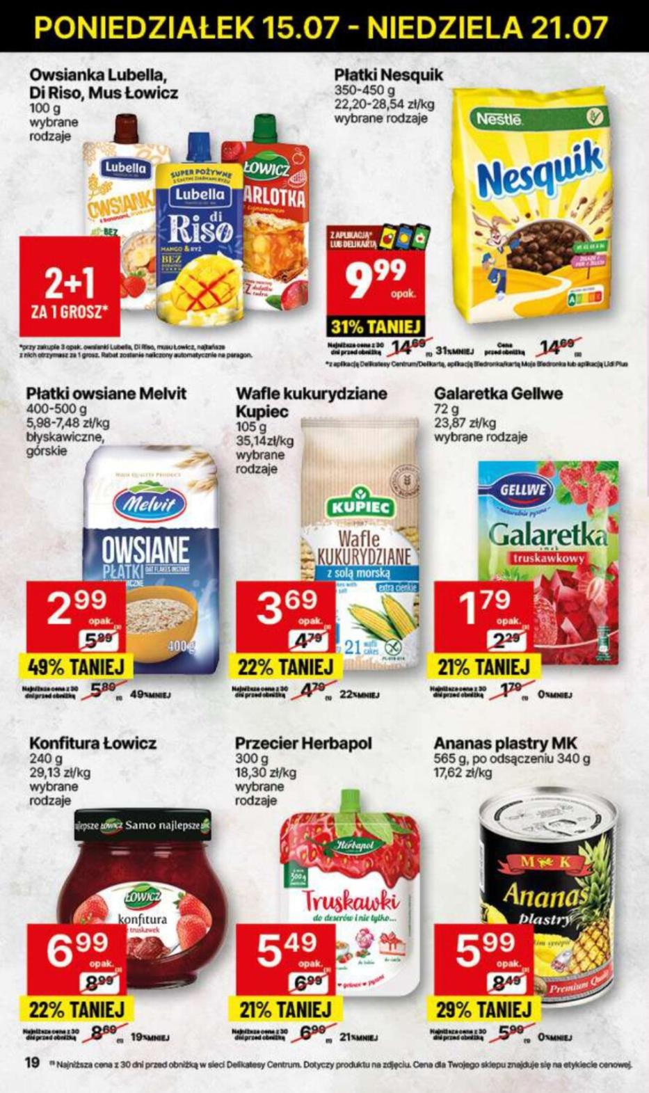 Gazetka promocyjna Delikatesy Centrum str. 19