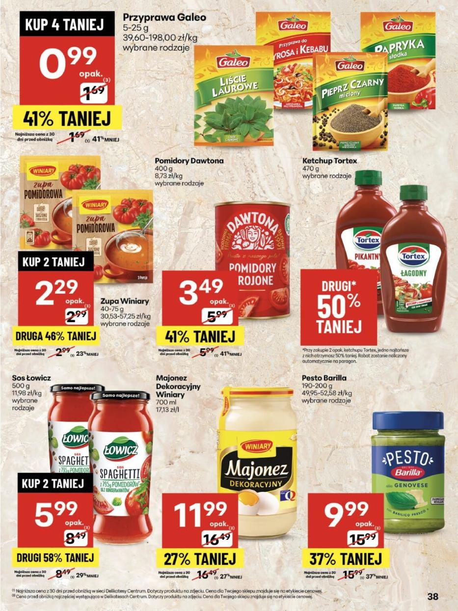Gazetka promocyjna Delikatesy Centrum str. 38