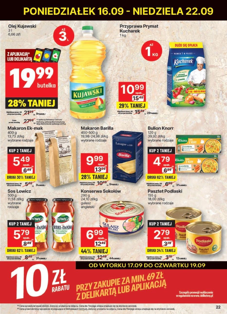 Gazetka promocyjna Delikatesy Centrum str. 22